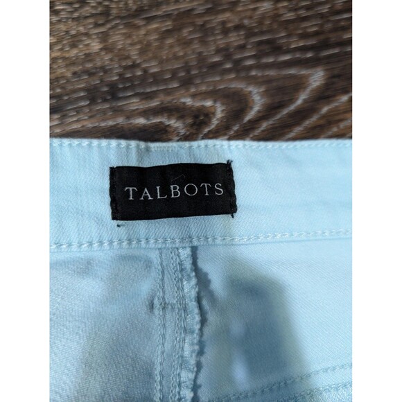 Talbots Slim Ankle Jeans Womens 8 Light Blue Stretch 5 Pocket Ankle Length Denim - Picture 4 of 7